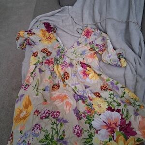 H&M Floral Dress - Yellow, Purple, Pink, Green